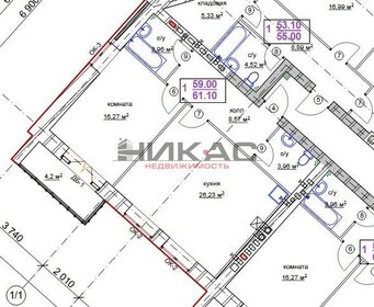 Квартира 61,1 м², 2-комнатная - изображение 1