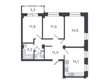 82,3 м², 3-комнатная квартира 9 950 000 ₽ - изображение 103