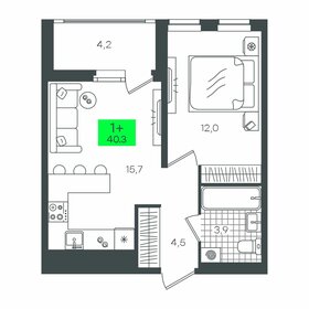 63,4 м², 1-комнатная квартира 5 900 000 ₽ - изображение 16