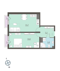 38 м², 1-комнатная квартира 6 700 000 ₽ - изображение 63