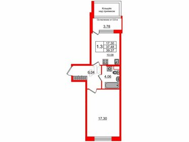 Квартира 37,5 м², 1-комнатная - изображение 1