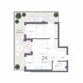 82,8 м², 4-комнатная квартира 18 500 000 ₽ - изображение 13