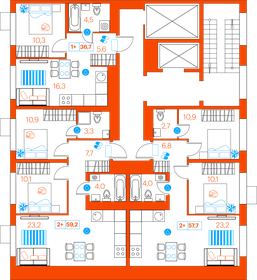 55,3 м², 2-комнатная квартира 7 000 000 ₽ - изображение 52