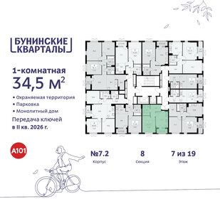 34,5 м², 1-комнатная квартира 9 880 076 ₽ - изображение 24