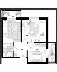 Квартира 46 м², 2-комнатная - изображение 1