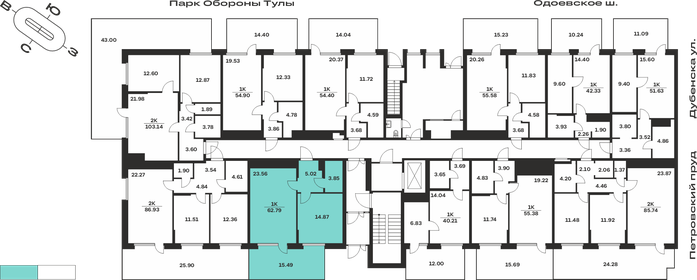 Квартира 52 м², 1-комнатная - изображение 2