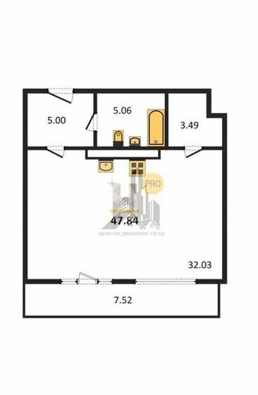 50 м², квартира-студия 14 200 000 ₽ - изображение 1