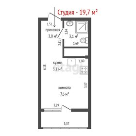 Квартира 19,7 м², студия - изображение 1