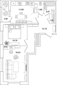 53,9 м², 2-комнатная квартира 14 499 144 ₽ - изображение 30