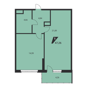 46,7 м², 1-комнатная квартира 7 462 800 ₽ - изображение 19