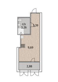 Квартира 19,2 м², студия - изображение 1