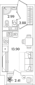 22,6 м², квартира-студия 4 750 000 ₽ - изображение 81