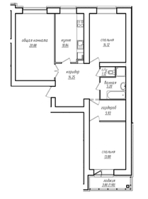 Квартира 86,9 м², 3-комнатная - изображение 1