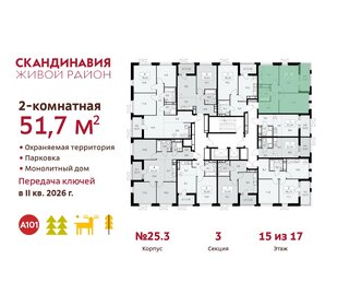 51,7 м², 2-комнатная квартира 15 092 155 ₽ - изображение 9