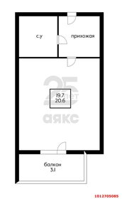 Квартира 22,8 м², студия - изображение 1