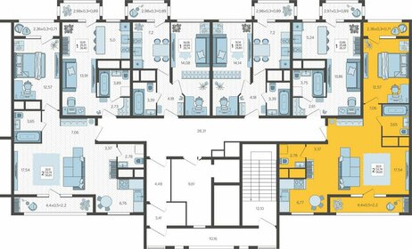 Квартира 57,8 м², 2-комнатная - изображение 1