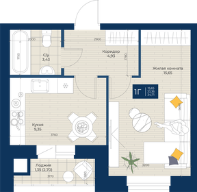 70,3 м², 3-комнатная квартира 8 003 753 ₽ - изображение 21