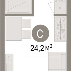 Квартира 24,2 м², студия - изображение 3