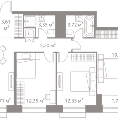 Квартира 80,6 м², 3-комнатная - изображение 2