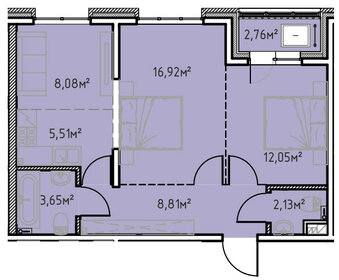 52,6 м², 2-комнатная квартира 7 800 000 ₽ - изображение 69