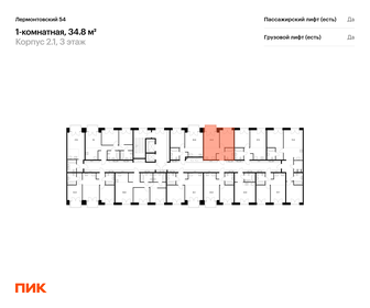 34,8 м², 1-комнатная квартира 16 495 000 ₽ - изображение 81