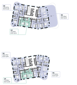 132,4 м², 3-комнатная квартира 97 677 344 ₽ - изображение 24