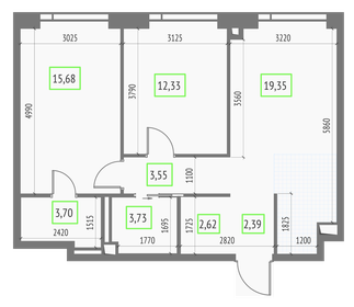 62,7 м², 3-комнатная квартира 16 280 000 ₽ - изображение 174