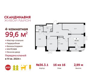 99,7 м², 4-комнатная квартира 26 263 118 ₽ - изображение 6