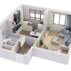 Квартира 38,8 м², 1-комнатная - изображение 2