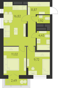 56 м², 2-комнатная квартира 6 626 000 ₽ - изображение 22