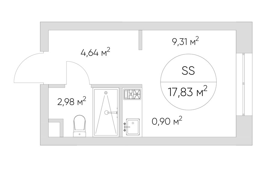 17 м², апартаменты-студия 7 219 473 ₽ - изображение 46