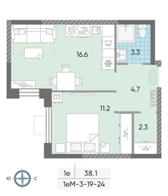 36,8 м², 1-комнатная квартира 12 300 000 ₽ - изображение 58