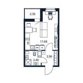 26,3 м², квартира-студия 4 560 888 ₽ - изображение 72