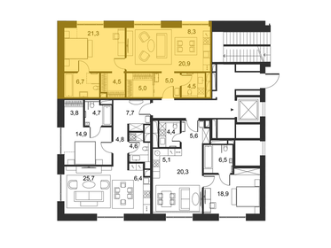 82,6 м², 1-комнатные апартаменты 175 400 000 ₽ - изображение 37