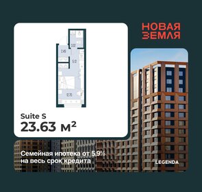 Квартира 23,6 м², студия - изображение 1