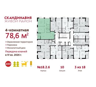 78,7 м², 4-комнатная квартира 15 880 212 ₽ - изображение 7