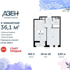 Квартира 36,1 м², 1-комнатная - изображение 3