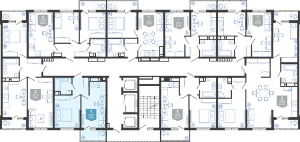 37,4 м², 1-комнатная квартира 7 455 690 ₽ - изображение 25