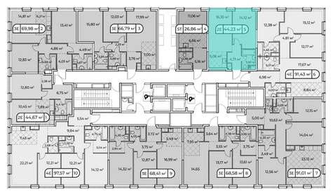 45 м², 1-комнатная квартира 25 750 000 ₽ - изображение 80