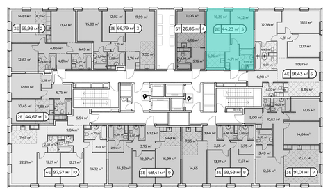 45,1 м², 1-комнатная квартира 31 760 000 ₽ - изображение 37