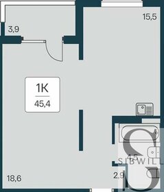 Квартира 45,4 м², 1-комнатная - изображение 1