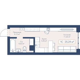Квартира 25,2 м², 1-комнатная - изображение 1