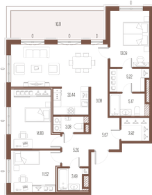 95,3 м², 3-комнатная квартира 37 875 000 ₽ - изображение 131