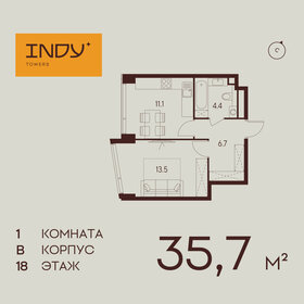 36,1 м², 1-комнатная квартира 20 387 624 ₽ - изображение 76