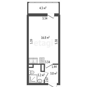 Квартира 24 м², студия - изображение 2