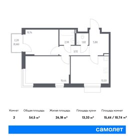 54,5 м², 2-комнатная квартира 12 476 945 ₽ - изображение 28