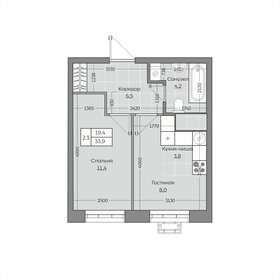 Квартира 33,9 м², 2-комнатная - изображение 1