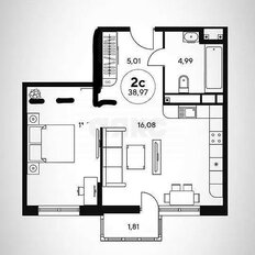 Квартира 38,9 м², 1-комнатная - изображение 2