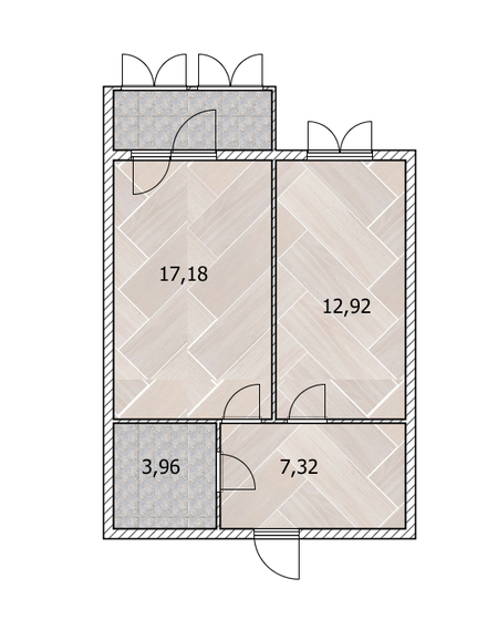 42,7 м², 1-комнатная квартира 3 599 999 ₽ - изображение 1