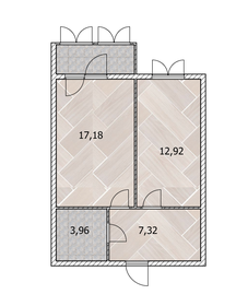 Квартира 42,7 м², 1-комнатная - изображение 1